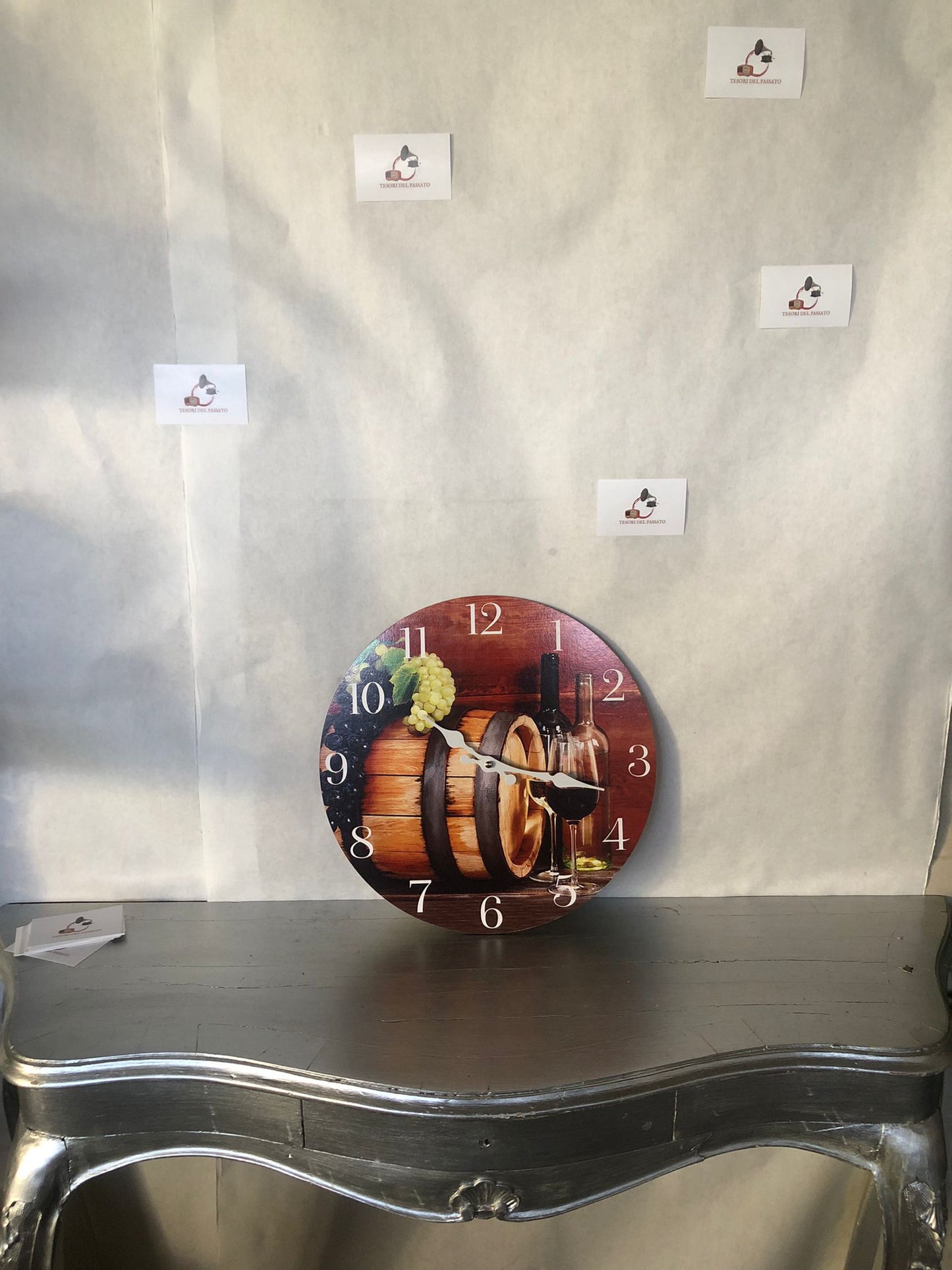 Orologio da parete vino e botti – Stile rustico vintage per cucina ed enoteca Vino orologio