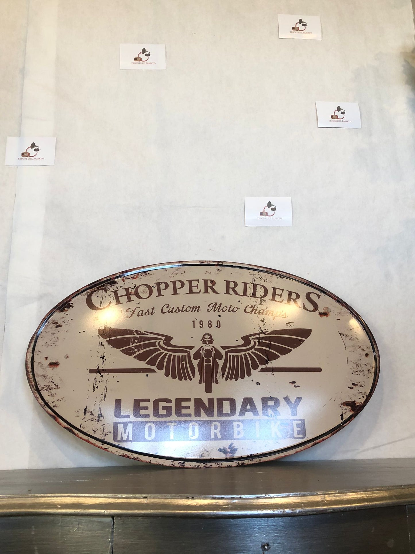 Cartello Chopper Riders Vintage – Insegna Legendary Motorbike Retrò