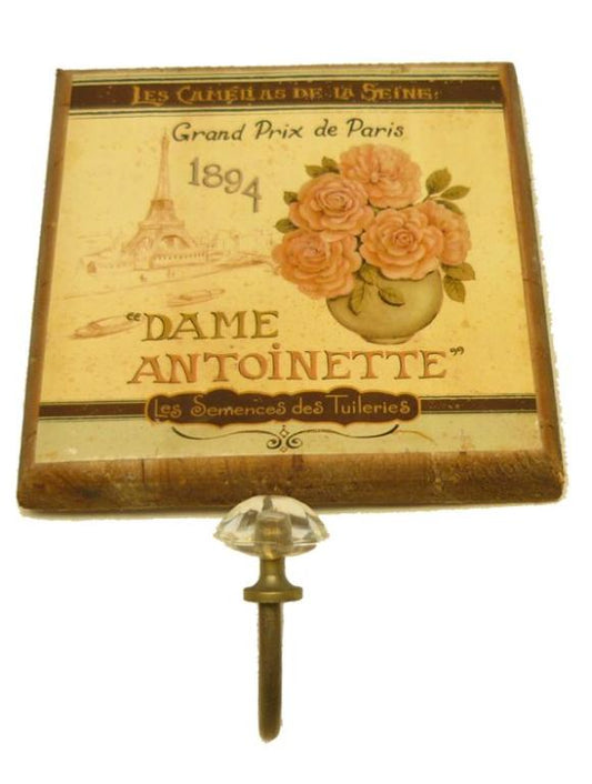 Appendichiavi da Parete Vintage Stile Parigino con Rose – Decorazione Shabby Chic