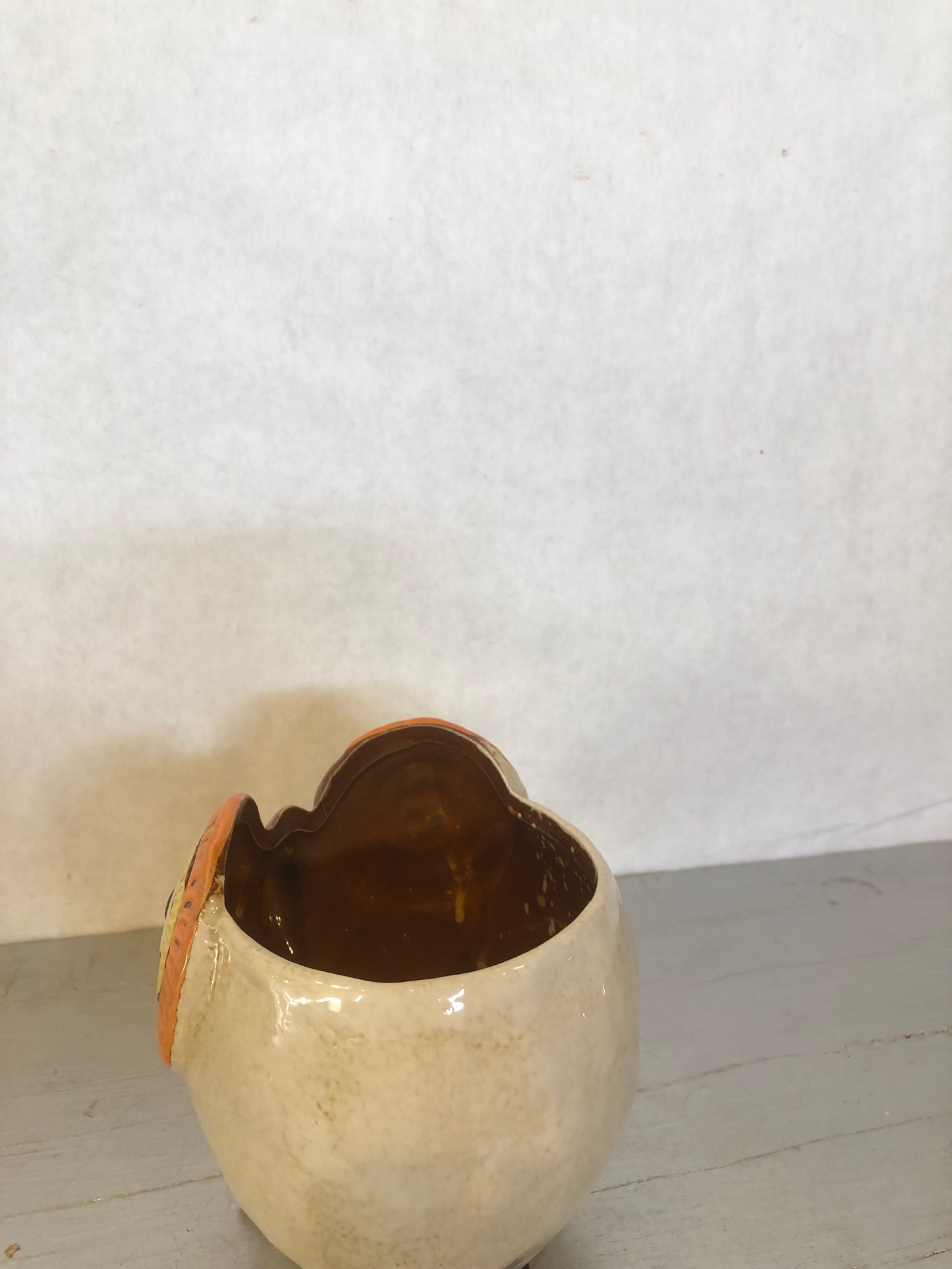 Vaso in Ceramica Gufo – Porta Piantine Decorativo con Occhi Grandi