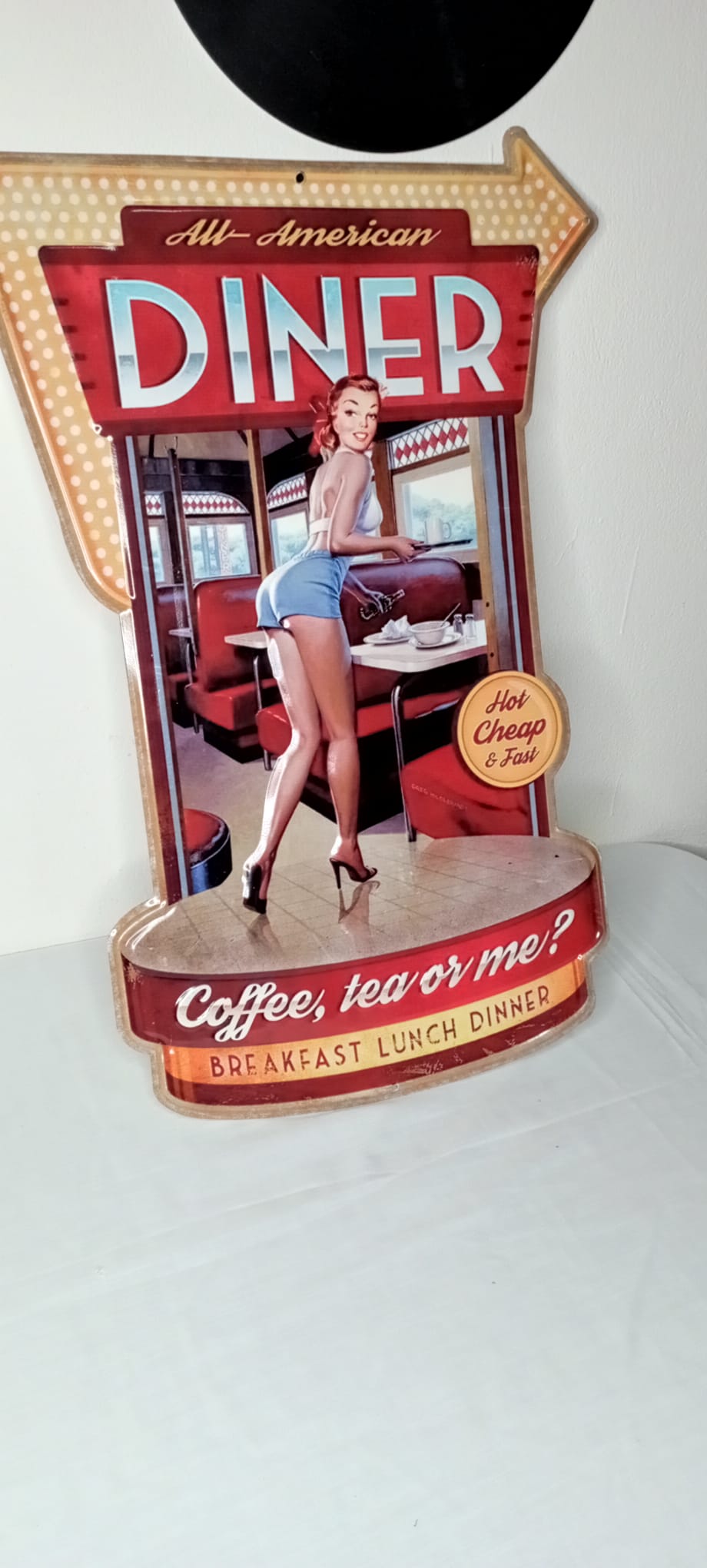 Insegna Vintage Americana DINER – Pin-Up Anni ’50 Stile USA Retro