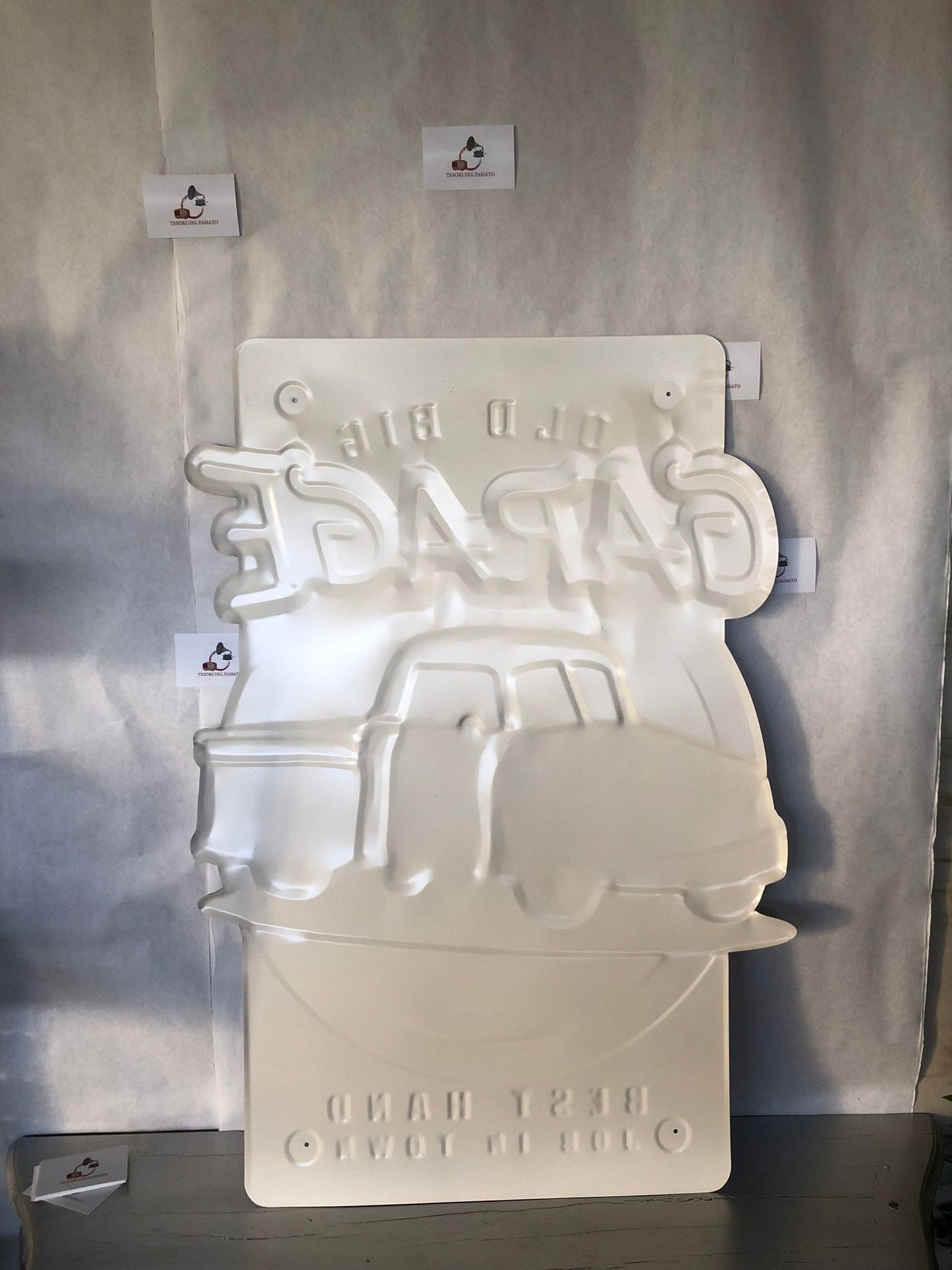 Insegna Garage Vintage in Metallo – Old Big Garage Service & Repairs