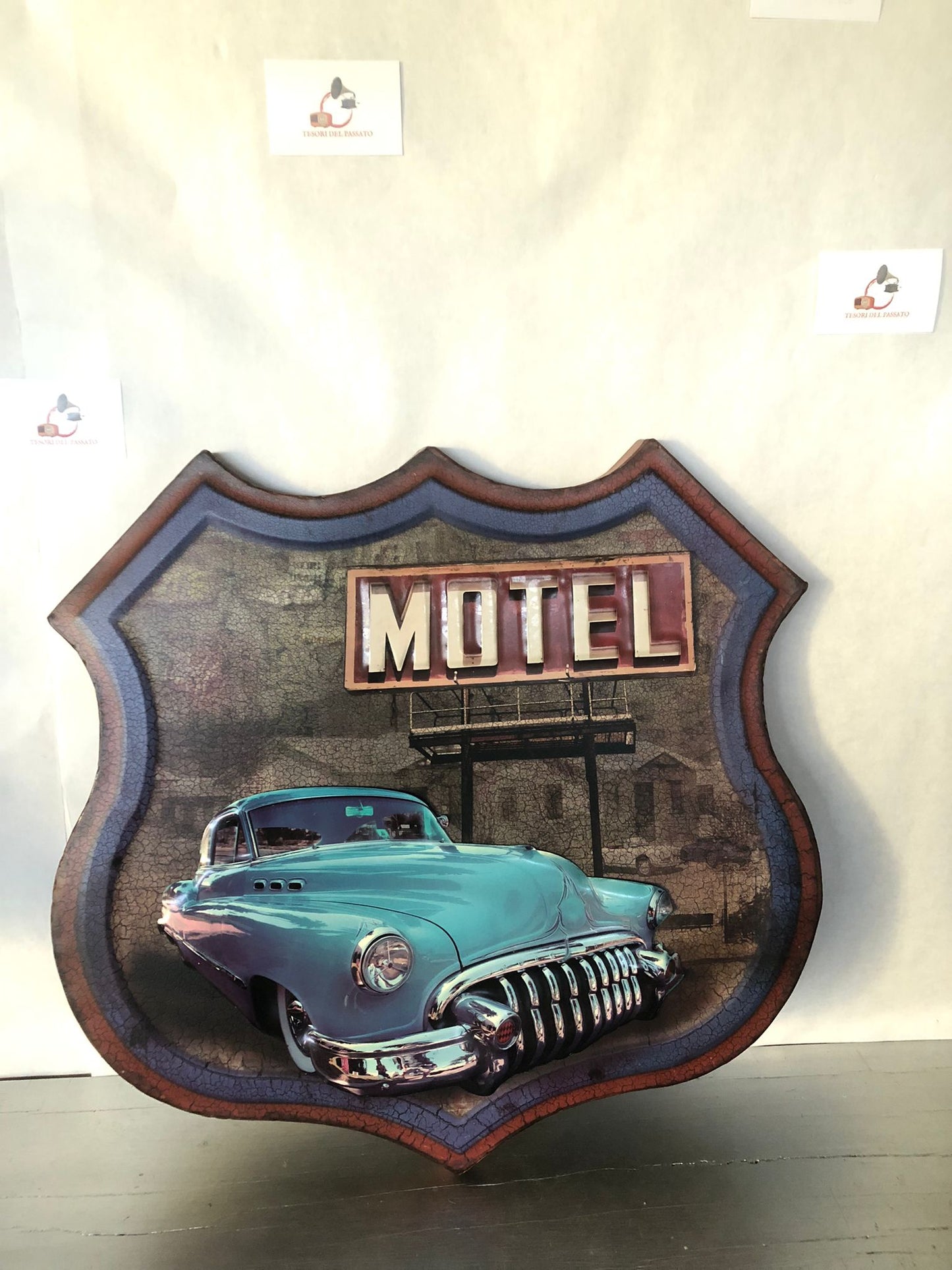 Insegna Vintage Motel – Auto d’Epoca Americana Route 66 Retrò