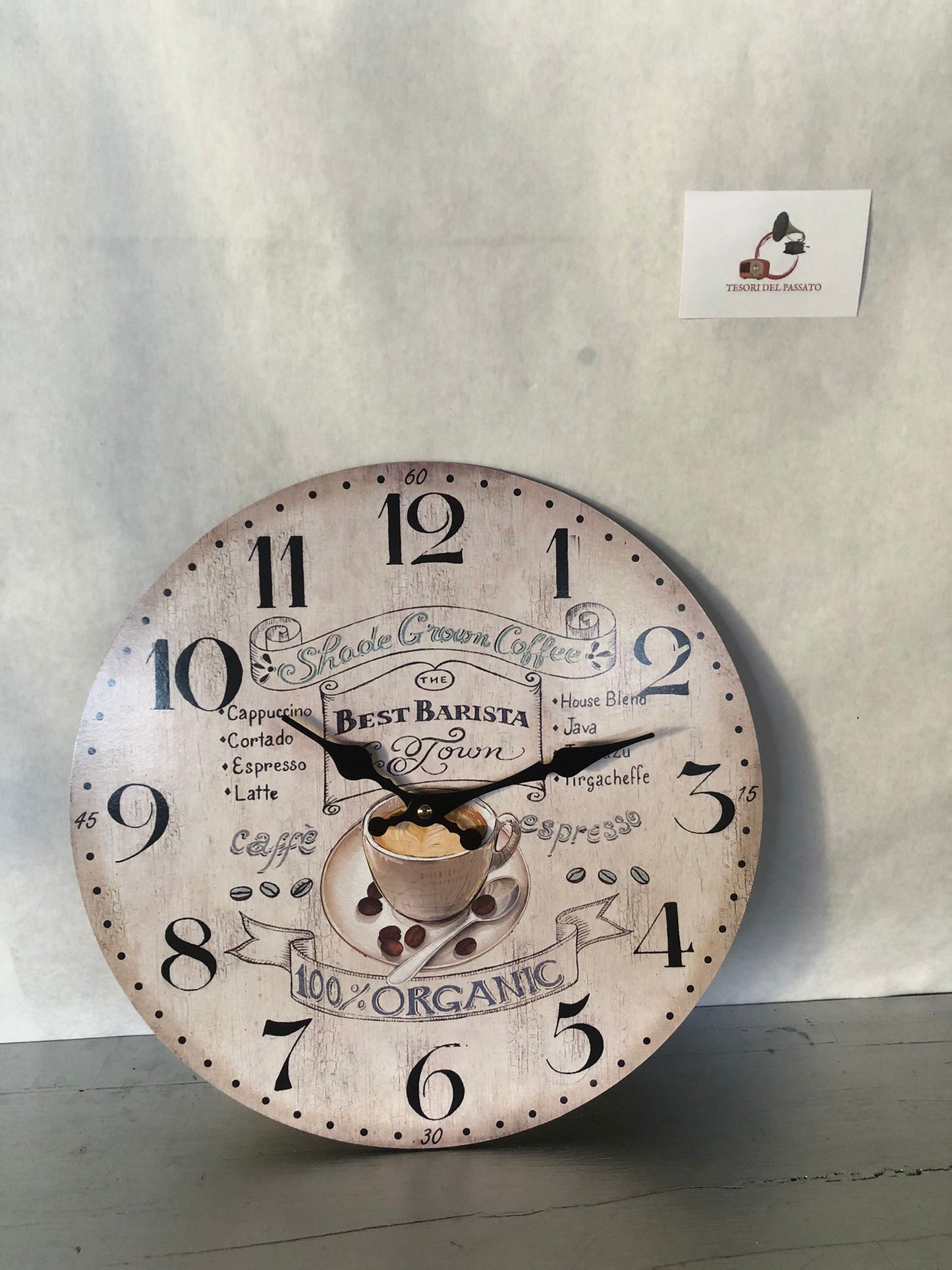 Orologio da parete vintage shabby chic caffè – orologio decorativo cucina stile retr