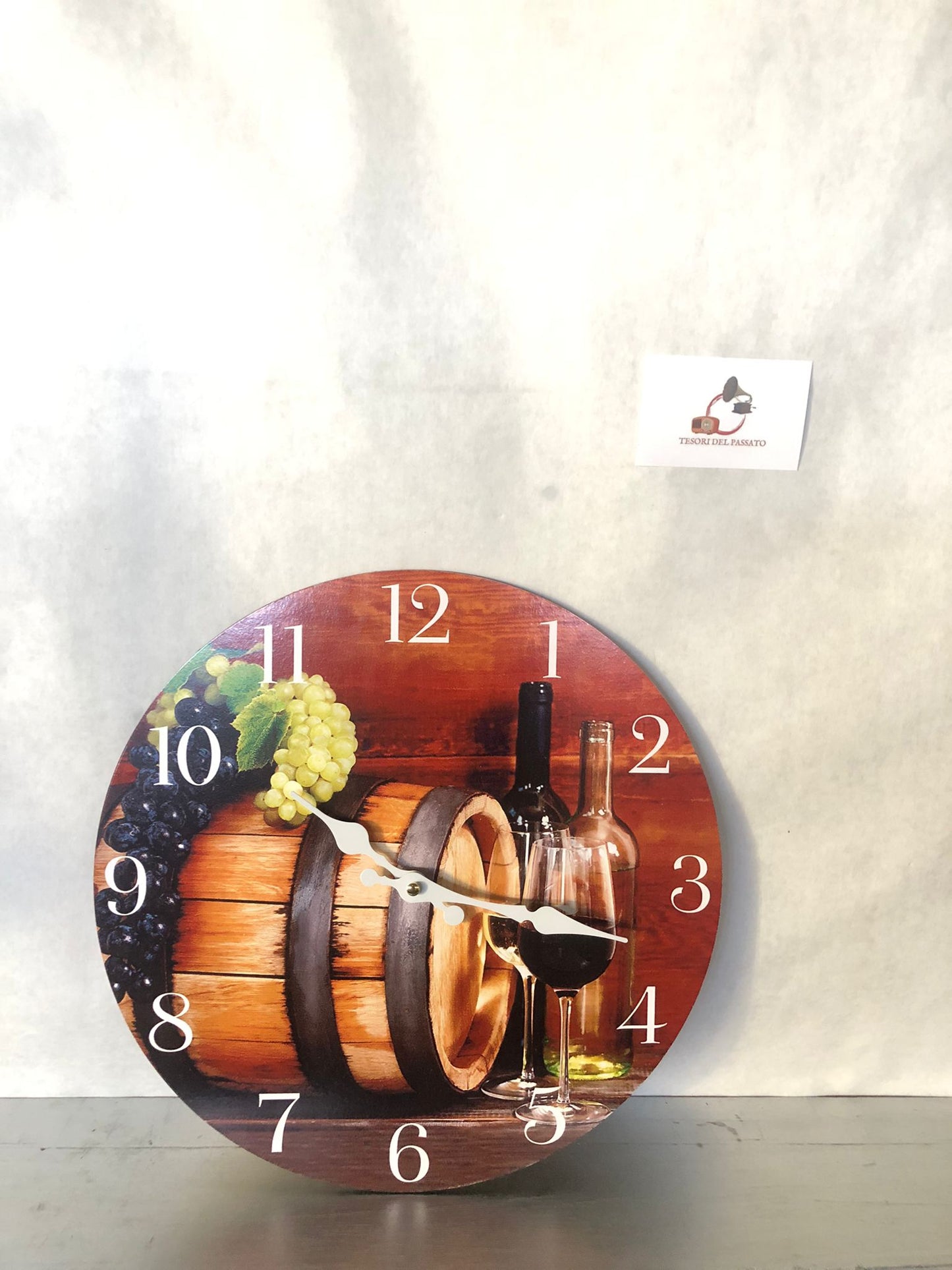 Orologio da parete vino e botti – Stile rustico vintage per cucina ed enoteca Vino orologio