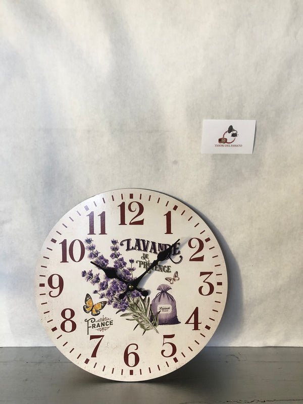 Orologio da parete lavanda provenzale – Stile shabby chic cucina e soggiorno