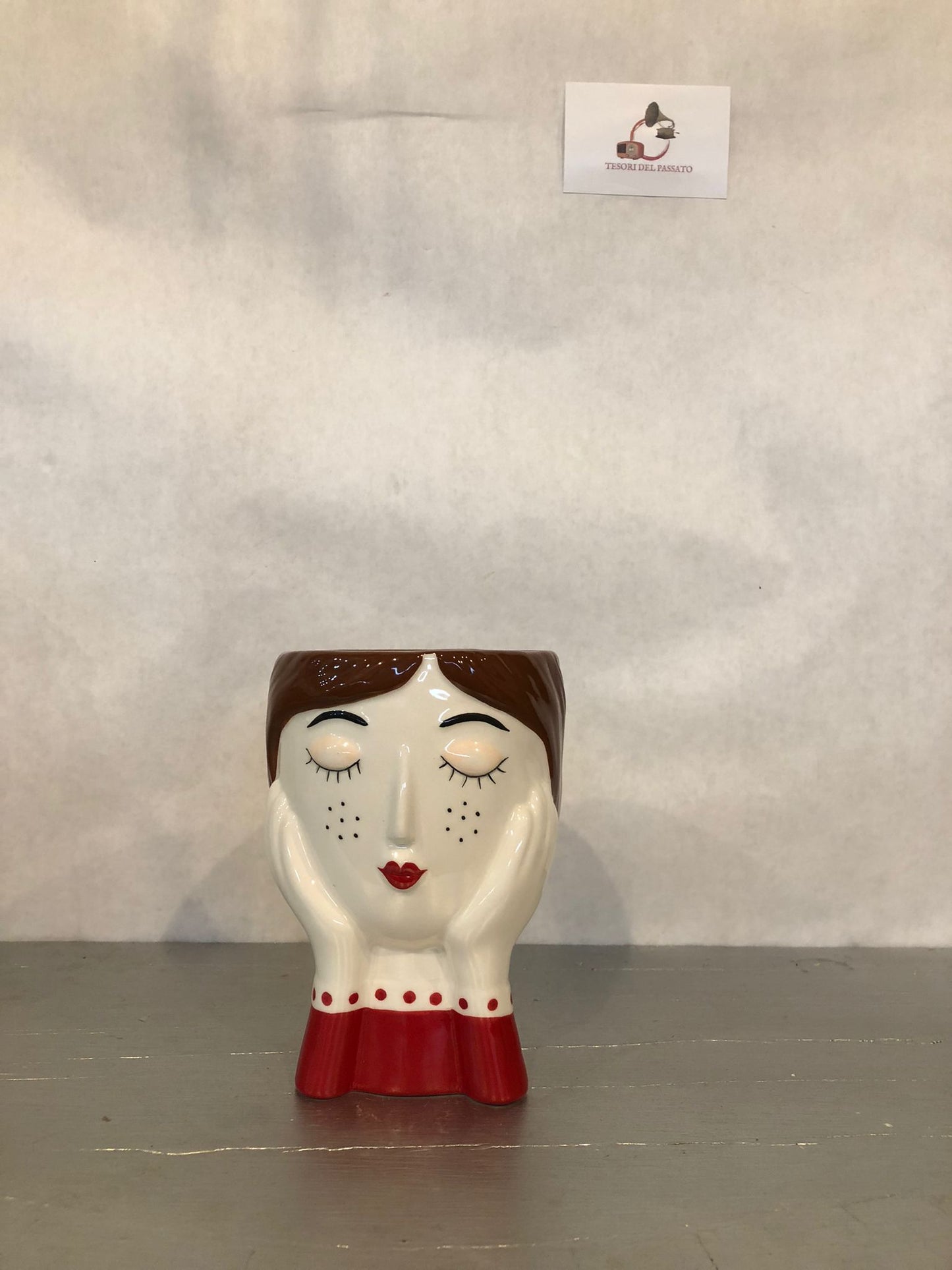 Vaso Volto Donna in Ceramica – Stile Moderno ed Elegante – Decorazione per Casa e Fiori