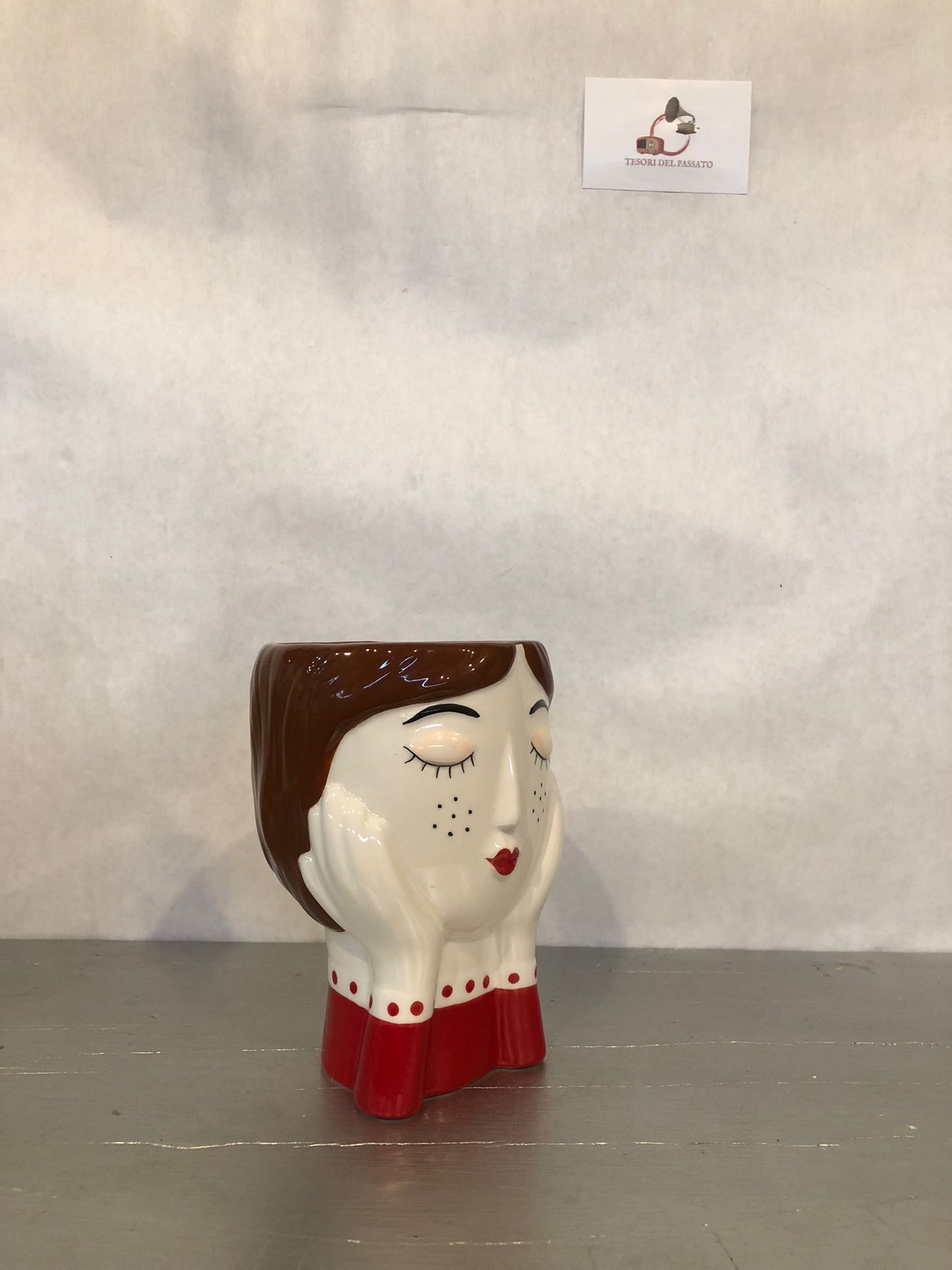 Vaso Volto Donna in Ceramica – Stile Moderno ed Elegante – Decorazione per Casa e Fiori