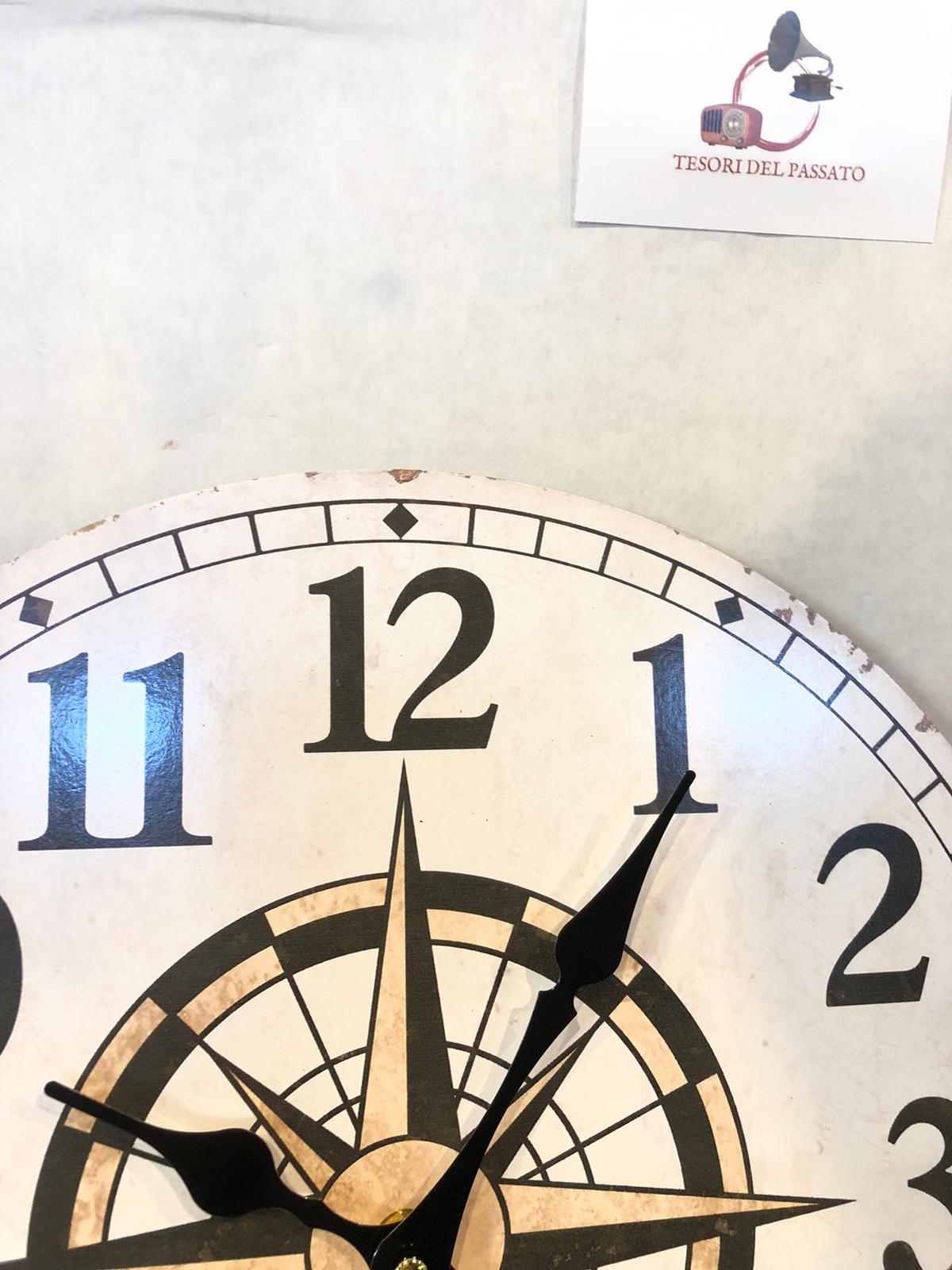 Orologio da parete bussola nautica – Stile marinaro vintage per casa e ufficio