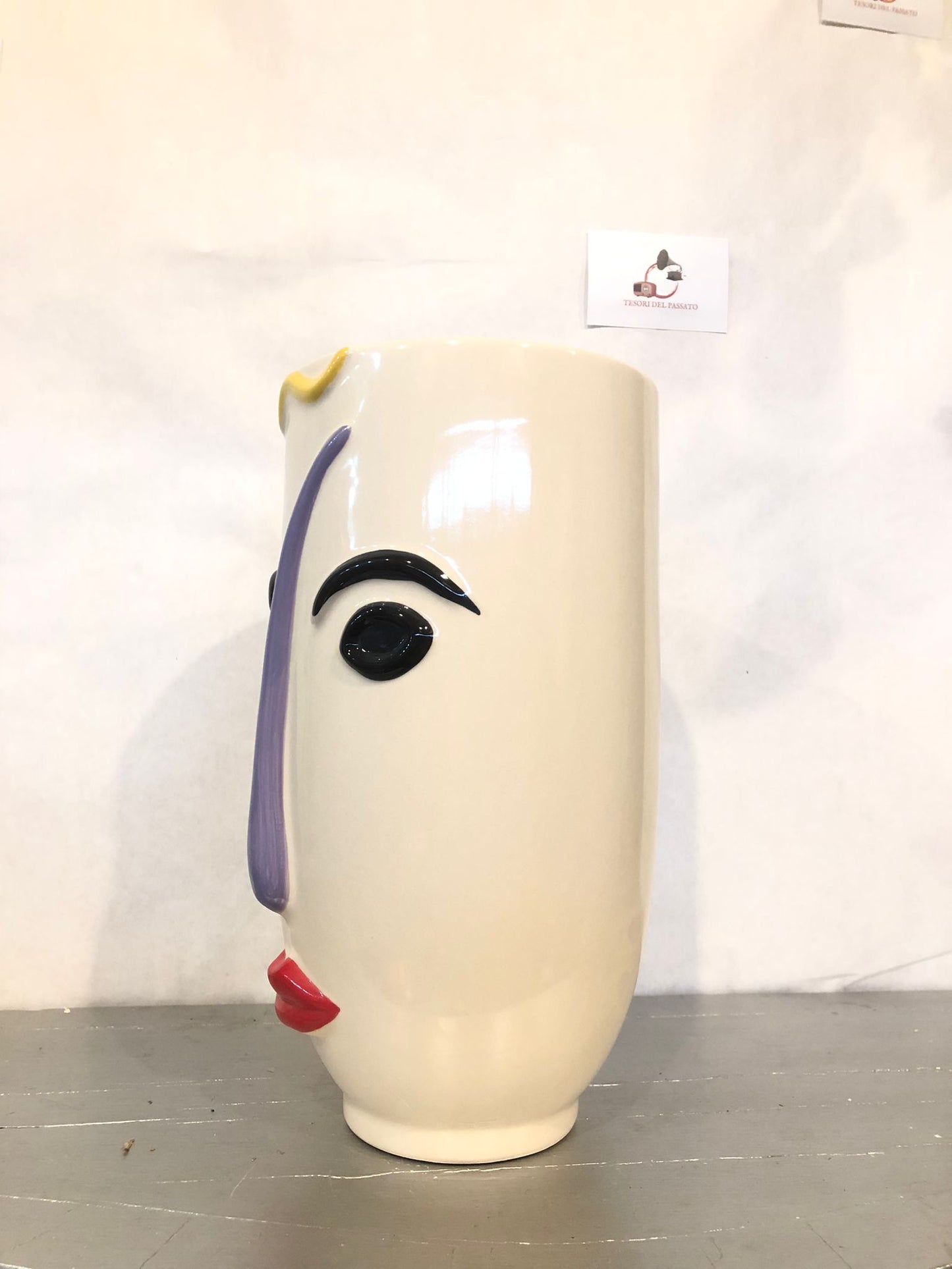 Vaso Volto Astratto in Ceramica – Design Stile Picasso Moderno Decorativo