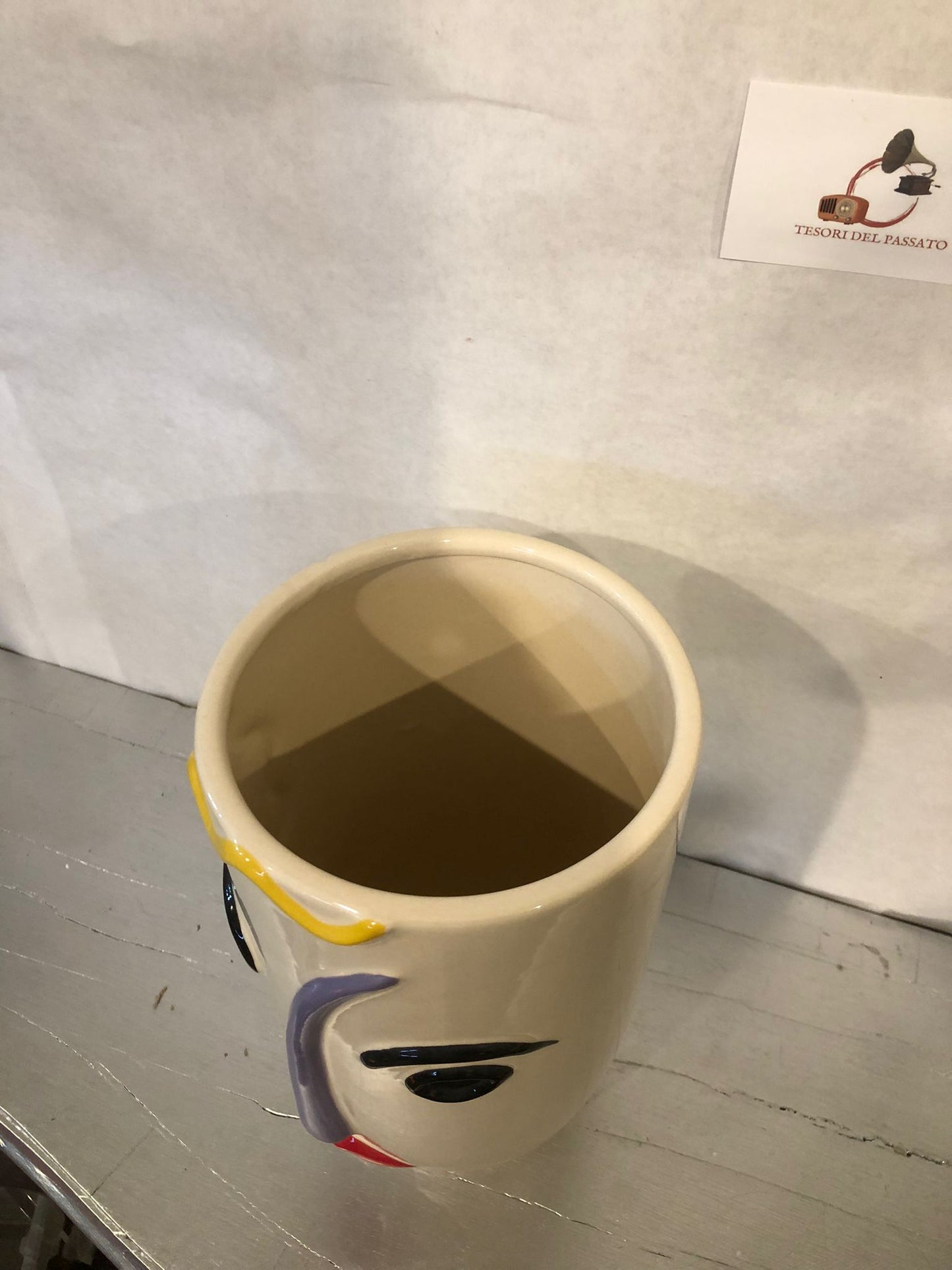 Vaso Volto Astratto in Ceramica – Design Stile Picasso Moderno Decorativo
