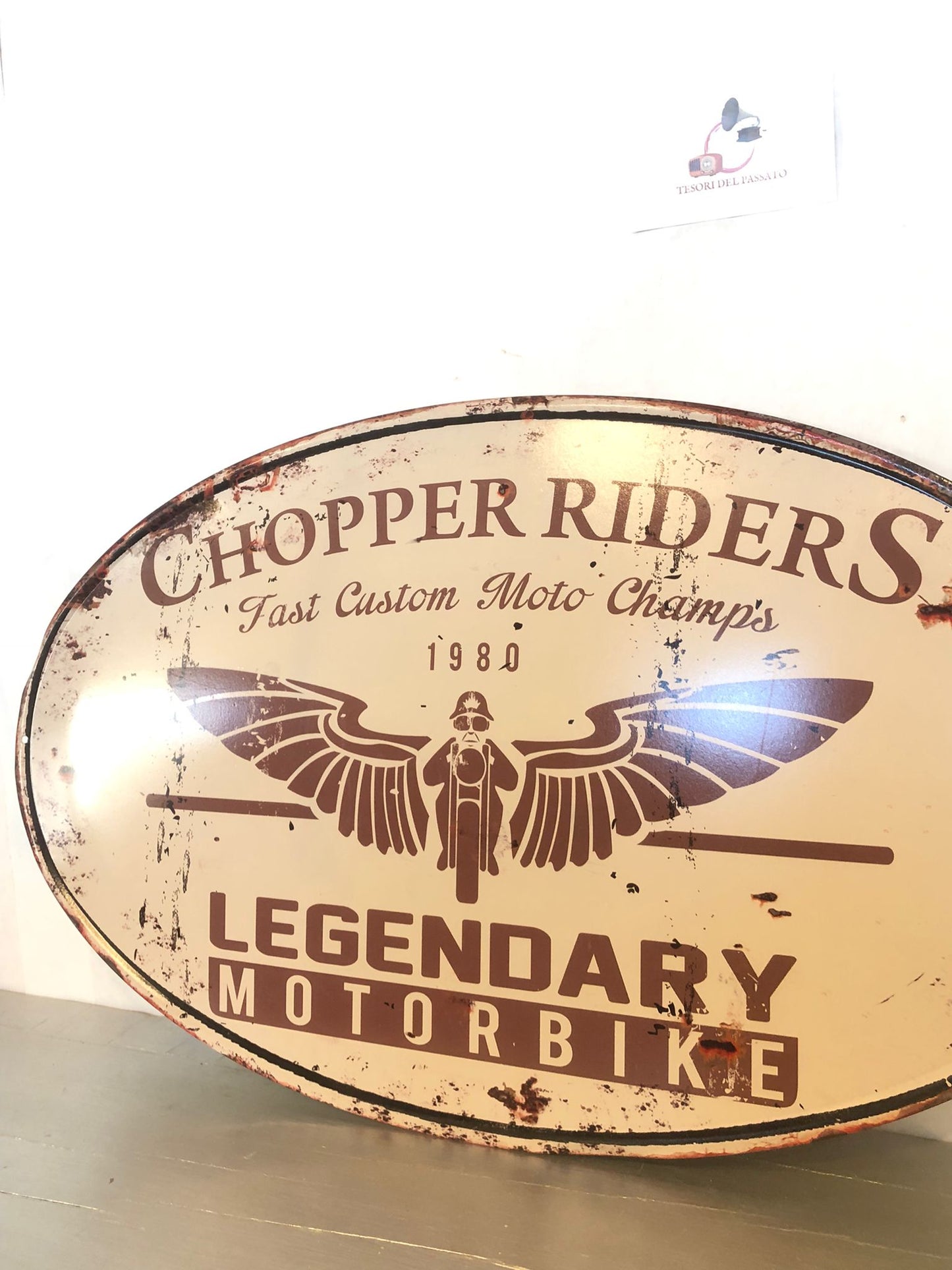 Cartello Chopper Riders Vintage – Insegna Legendary Motorbike Retrò
