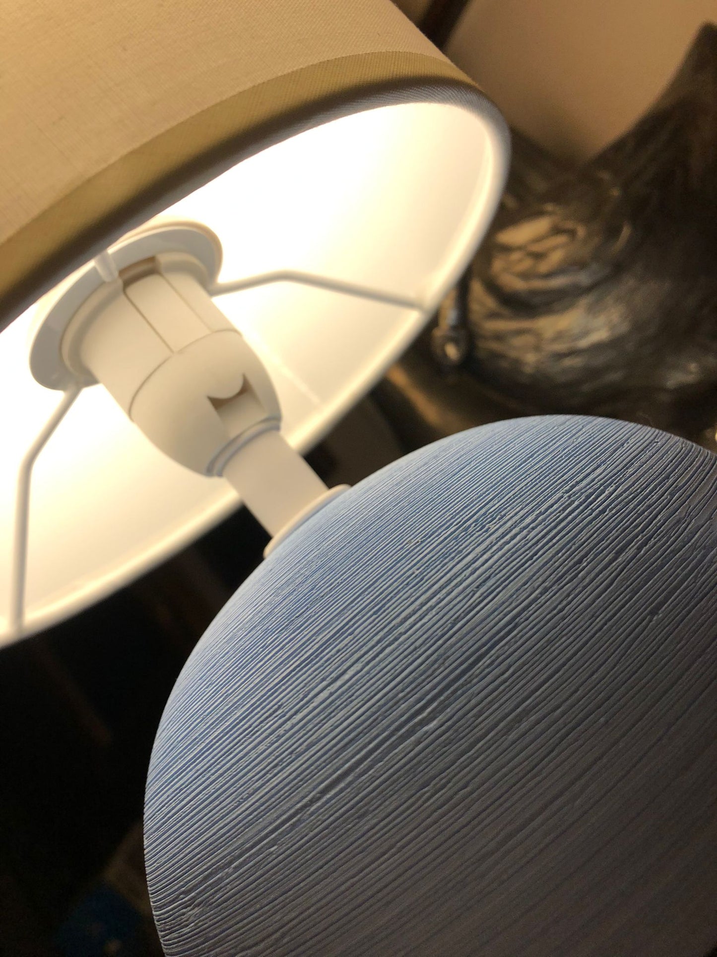 Lampada da Tavolo Moderna Blu con Paralume Design Elegante per Camera e Soggiorno