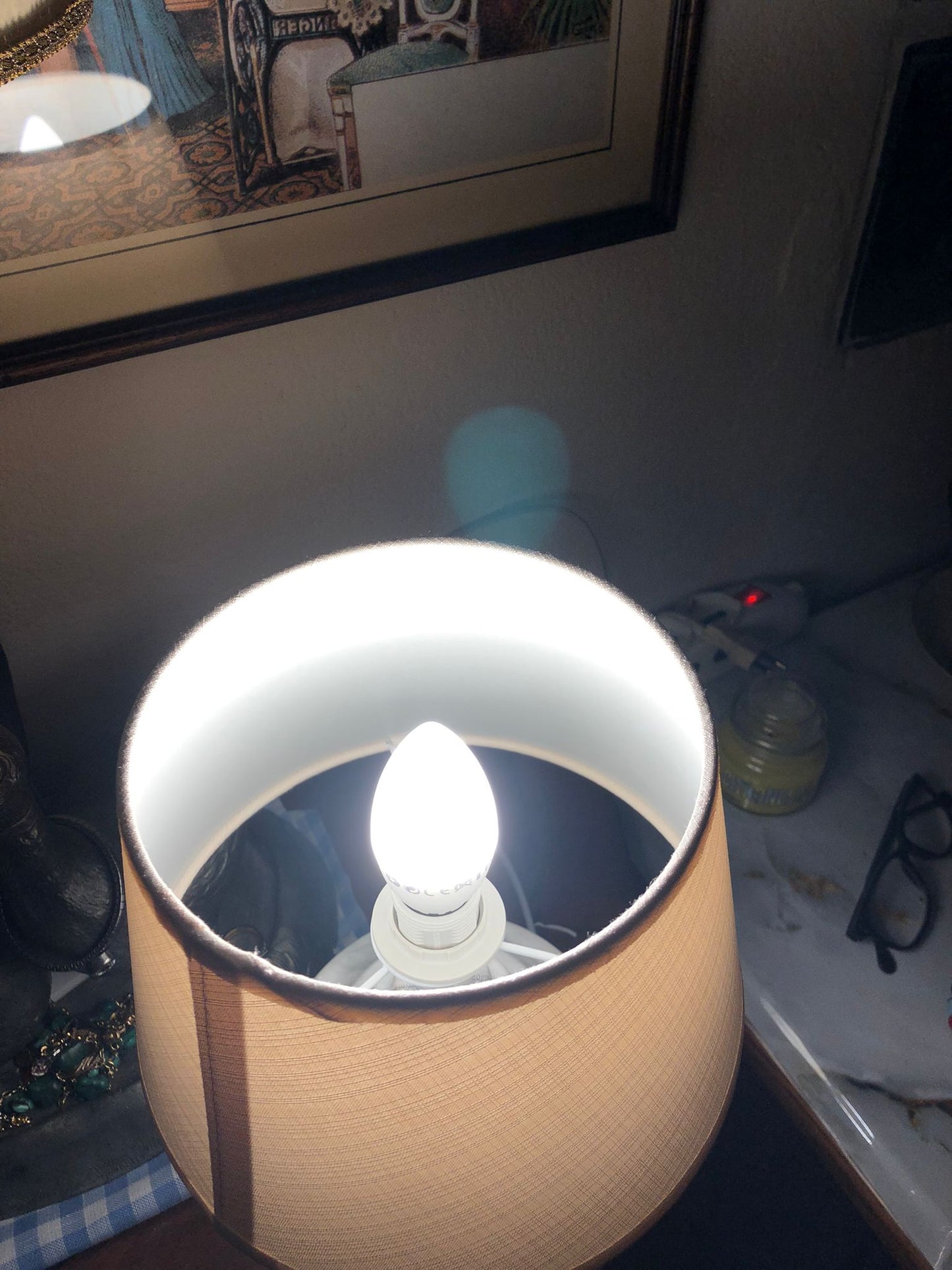 Lampada da Tavolo Ceramica Bianco e Grigio  Abat-Jour Elegante dal Design Moderno