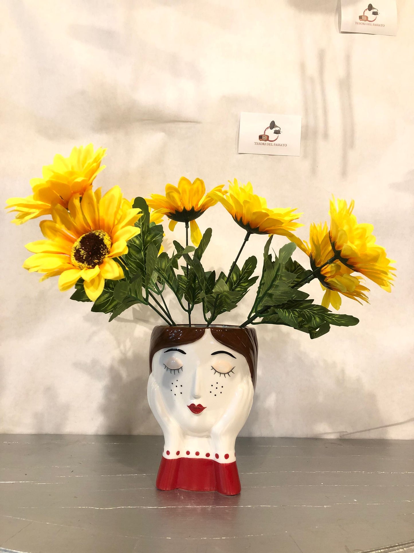 Vaso Volto Donna in Ceramica – Stile Moderno ed Elegante – Decorazione per Casa e Fiori